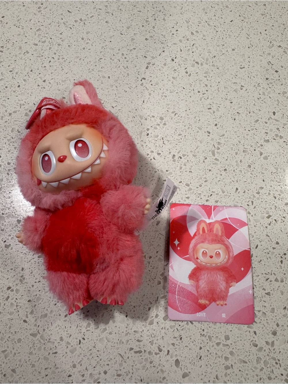 POP MART Labubu The Monsters Big Into Energy LOVE Vinyl Plush Pendant Authentic